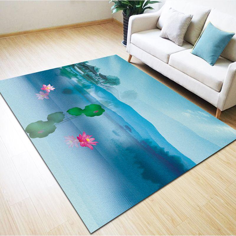 New Chinese Carpet Living Room Chinese Style Household Anti-Skid Bedroom Bedside Study Floor Mat Tea Table Blanket