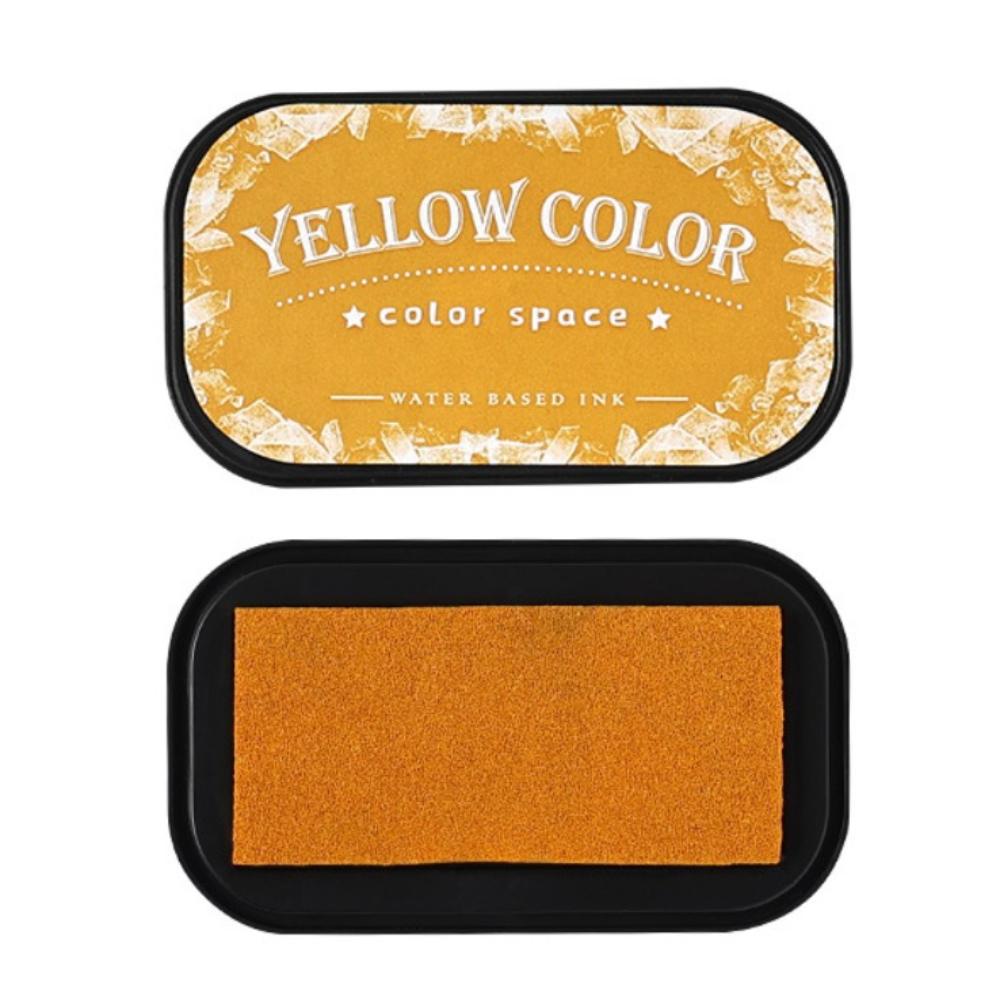 

Портативный красочный штемпельный тампон на водной основе, быстросохнущий, простой в использовании, губчатый штемпельный тампон, высокая плотность, принадлежности для студентов, принадлежности для скрапбукинга жёлтый