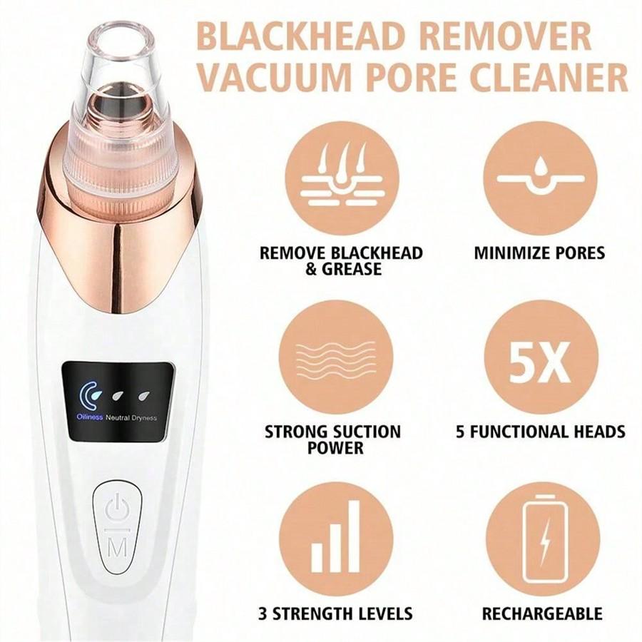 Electric Facial Skin Care Pore Removal Cleanser Vacuum Acne Removal For Deep Facial Pores,Women Blackhead Remover
