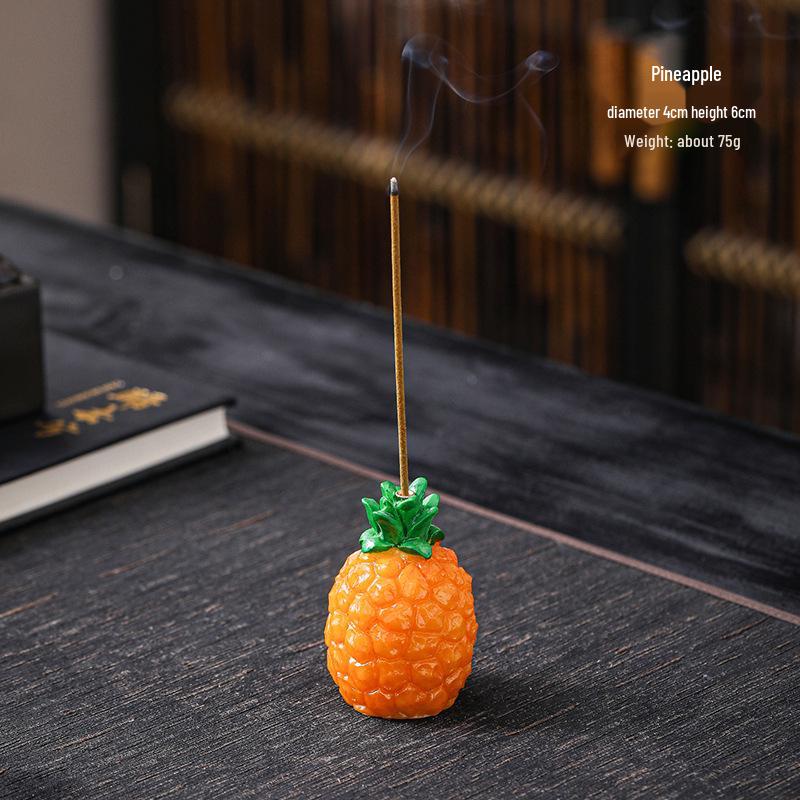 Lychee Resin Incense Holder, Sandalwood Burner, Ceramic Home Decoration