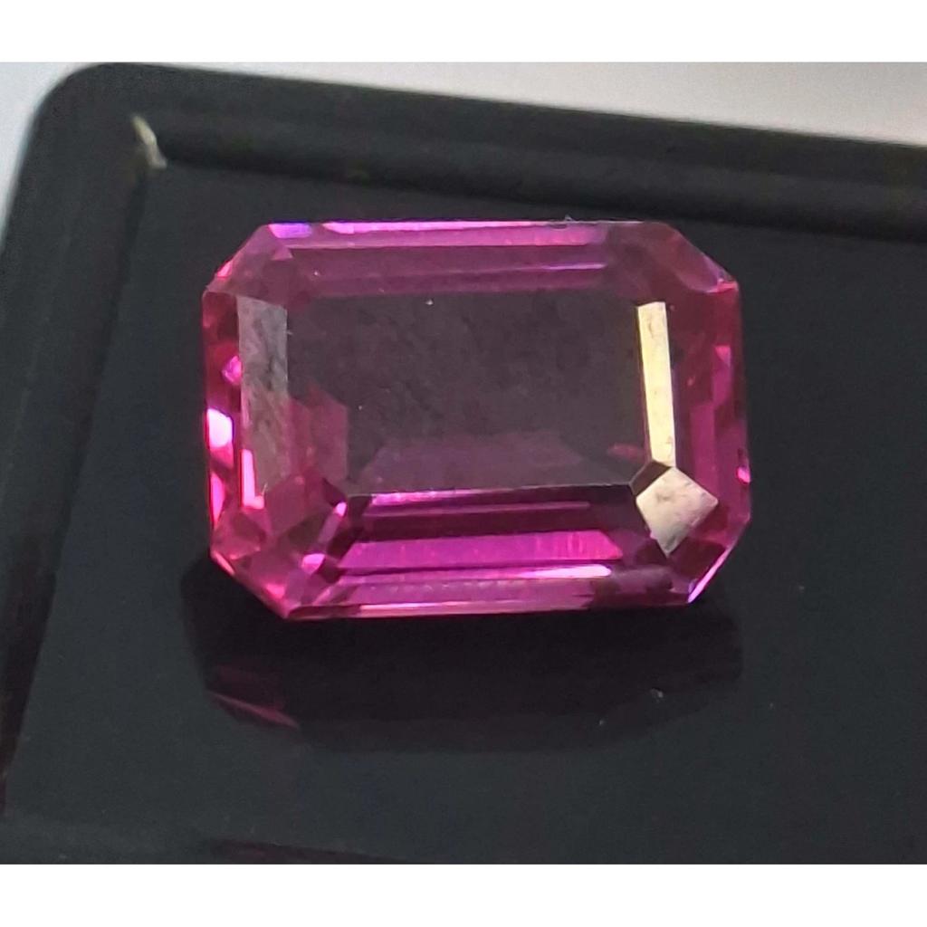 Pink Ruby Mozambique Natural 8-10 Ct Emerald Cut Beautiful Certified Gemstone