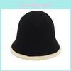 Knitted Lamb Womens Wool Bucket Hat Colorblocked Warm Coldresistant Autumn