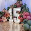 1Pc 91.5CM Light Up Digital Marquee Frame Festival Decoration And Decorative Signs KT Board Number 0-9 Plug-in KT Board With Bracket Party Decorative