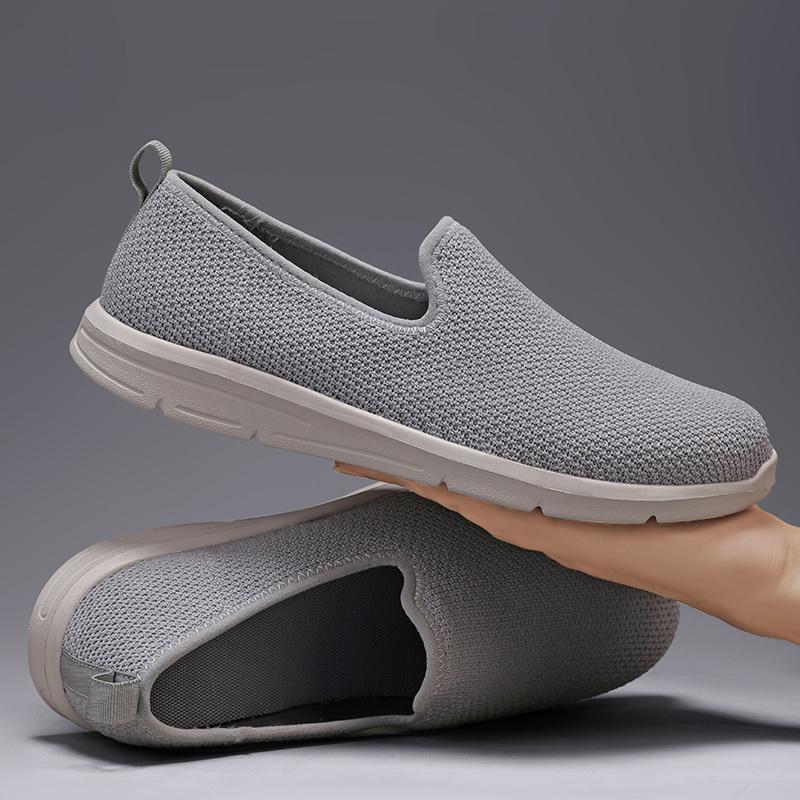 

YRZL Мужская повседневная обувь Slip on Breathable Mesh Мужская обувь Мужские кроссовки Удобная легкая прогулочная обувь для мужчин Лето 39 серый