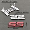 3D Metal Logo SS Car Body Sticker Rear Trunk Badge Front Grille Emblem For Chevrolet SS Camaro Cruze Equinox Blazer Accessoeies