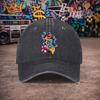 Pc Unisex And Wind Koi Lotus Vintage Washed Baseball Cap UnisexS Trendy Hat Versatile Duckbill Cap Fun Print Unique Birth