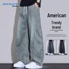 Мужские джинсы Jeanswest в американском ретро-стиле с изогнутой штаниной