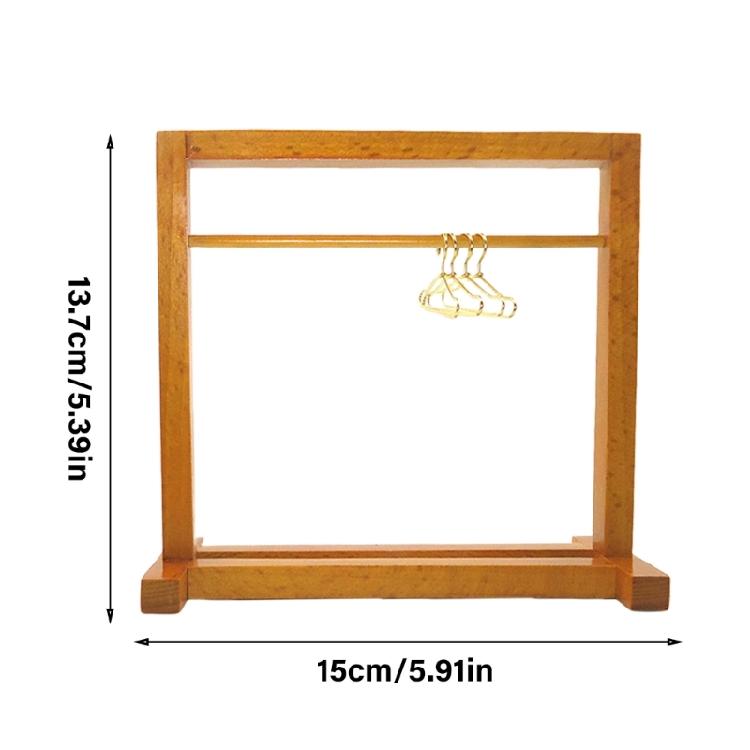 Realistic Miniature Clothes Display Stand Role Play for Dollhouses Enthusiasts, 1/12 Scale, Easy To Assemble, Wood