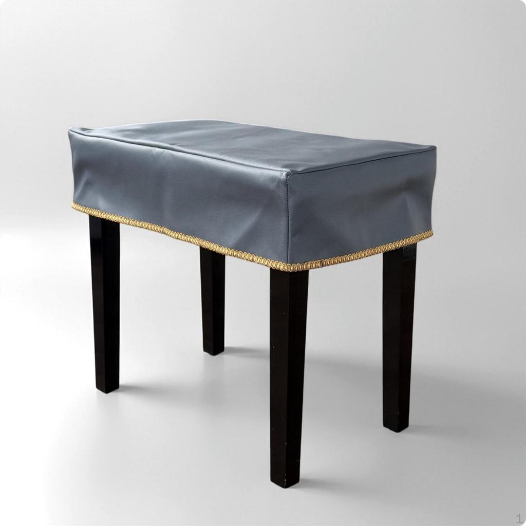 Piano Bench Cover WaterResistant Tailored Easy to Wipe Clean 7535cm Dark Gray