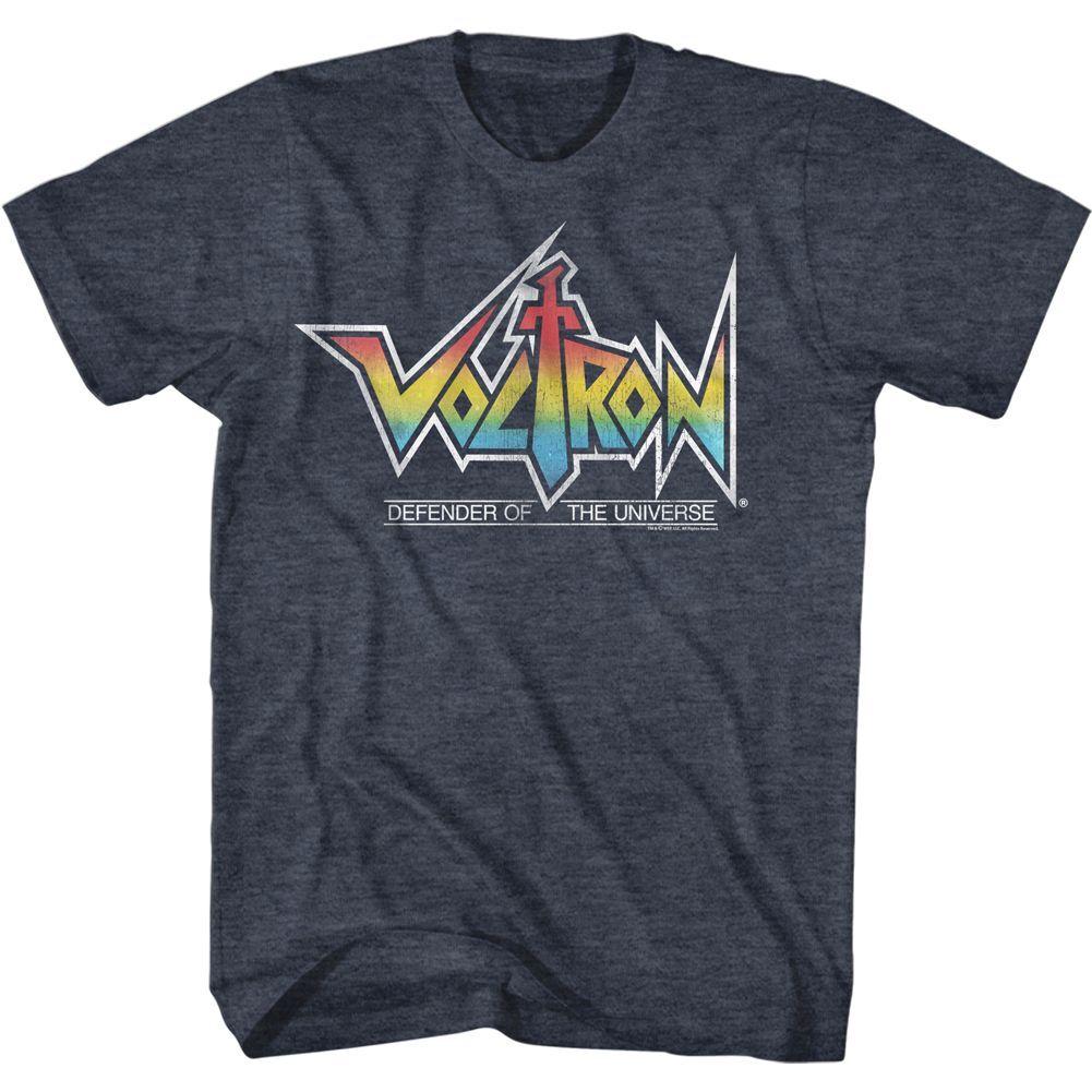 Voltron Rainbow Logo Short Sleeve Heather Adult T-shirt M