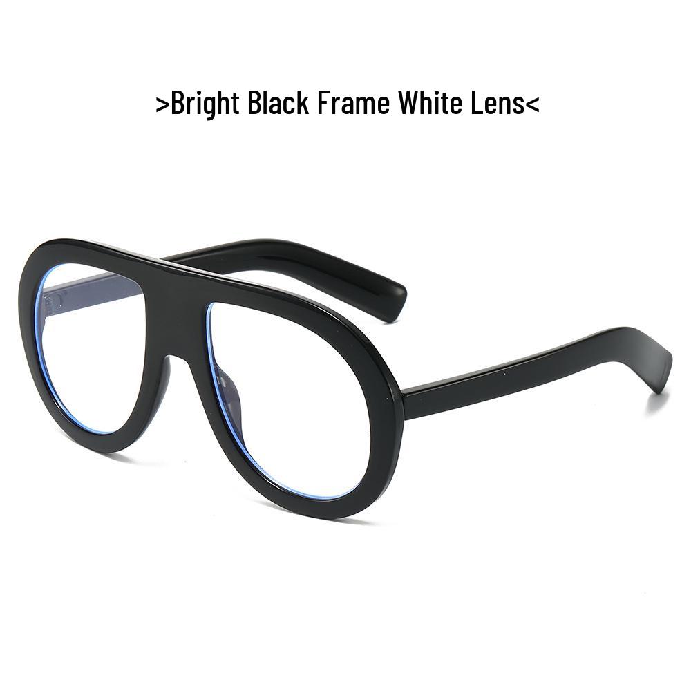 New Women's Large Frame European American Sunglasses - Trendy Goggle Style Fashion with High-End Feel