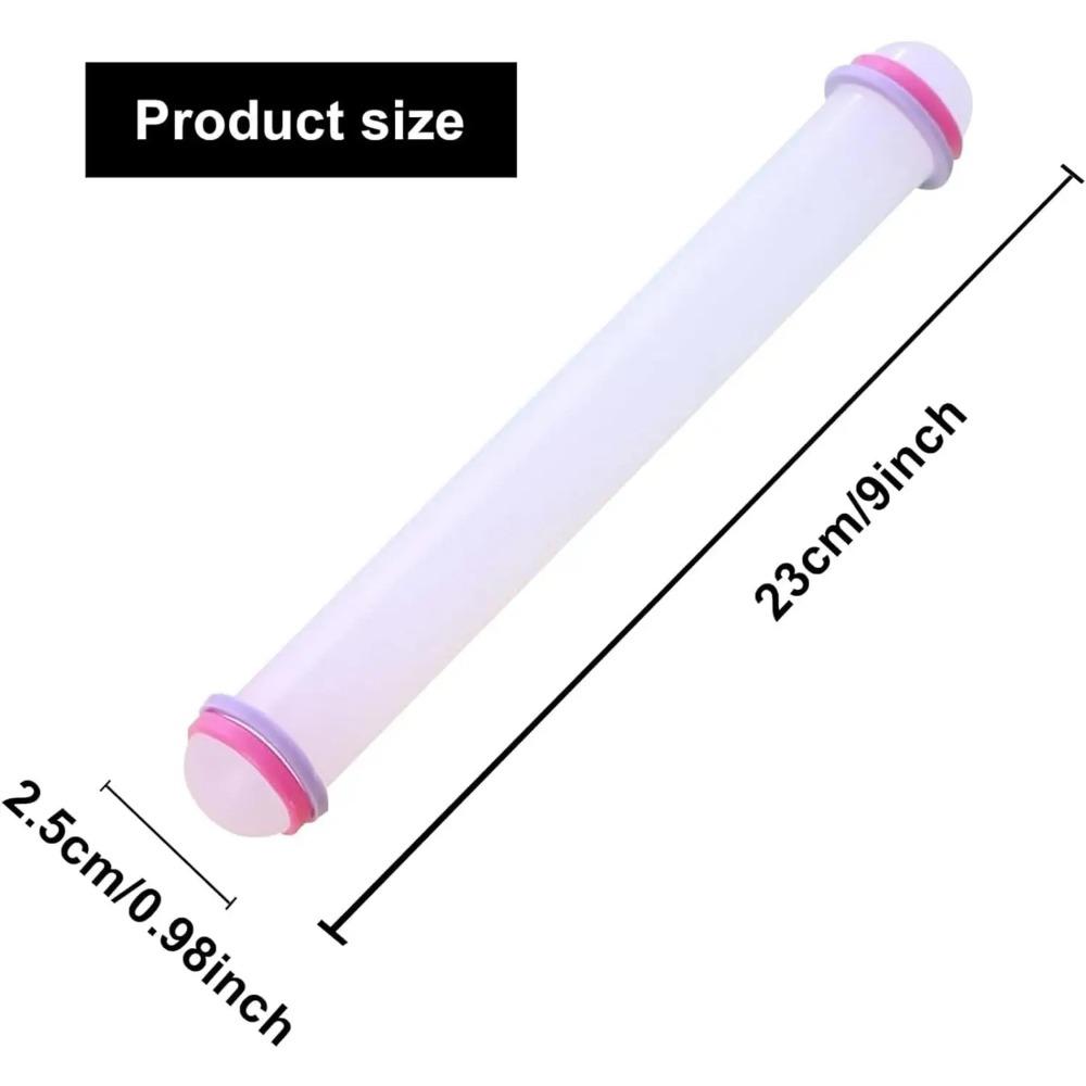 23cm Plastic Rolling Pin Pastry Dough Flour Roller Kitchen Cooking Cake Baking Tool For Household Pasta Cookie Dough