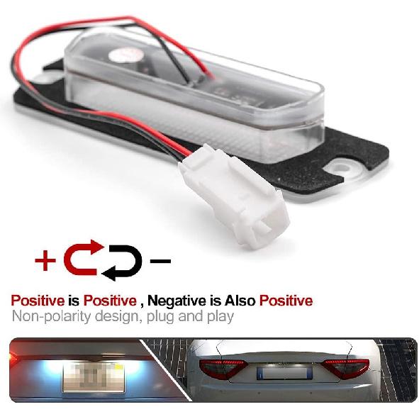 2Pcs LED License Plate Lights Number Lamp for Maserati Coupe 4200 4200 GT GranTurismo GranCabrio Powered by High Power SMD Xenon White LED Error Free