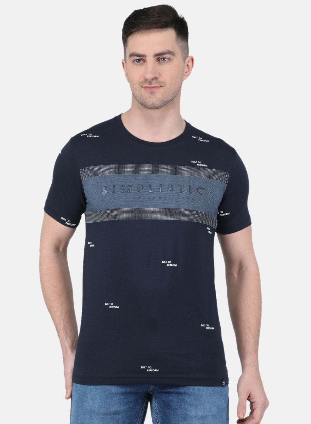 Monte Carlo Men Regular Fit Navy Blue Tshirt L темно-синий