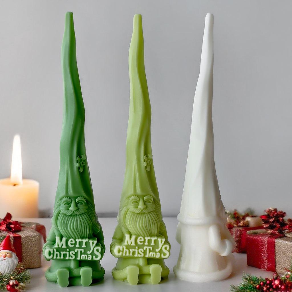 Long Pole Candle Santa Claus Silicone Candle Mold Handmade Aroma Candle Long Rod Mould Merry Christmas Candle Making Supplies