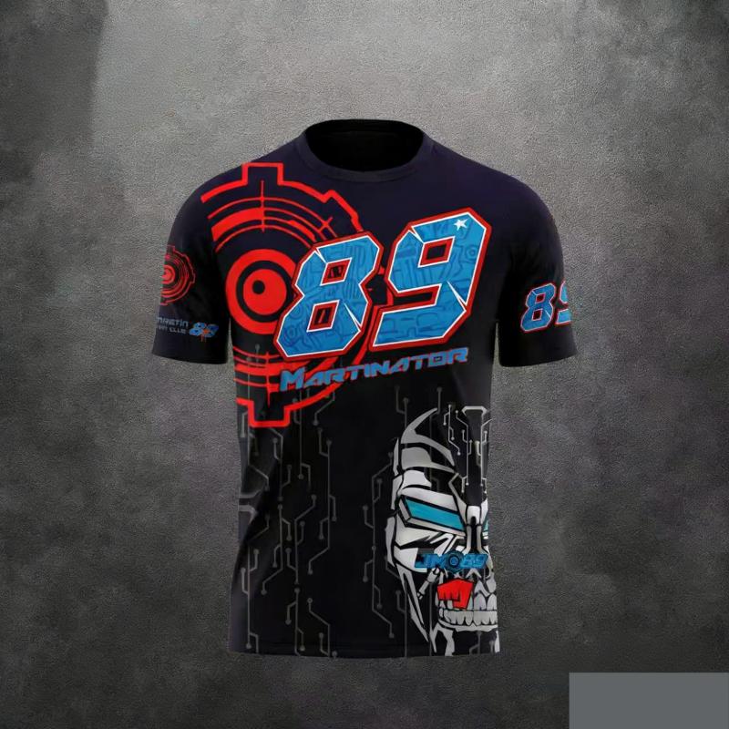 Koszulka Motocyklowa Wyścigowa Garnitur Jeździec #89 Jorge Martín i Jeździec #72 Marco Bezzecchi Codzienna Koszulka Rodzinna Dziecięce Koszulki