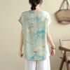 Women's Loose Floral Print Blouse Casual Short Sleeve Summer Top