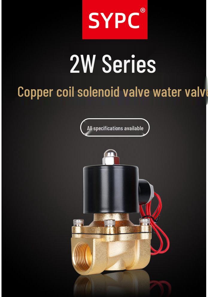 SYPC Senya Galvanisch Verzinnt Normalerweise Geschlossen Magnetventil für Wasser und Luft, 220V/24V, 2W-160-15