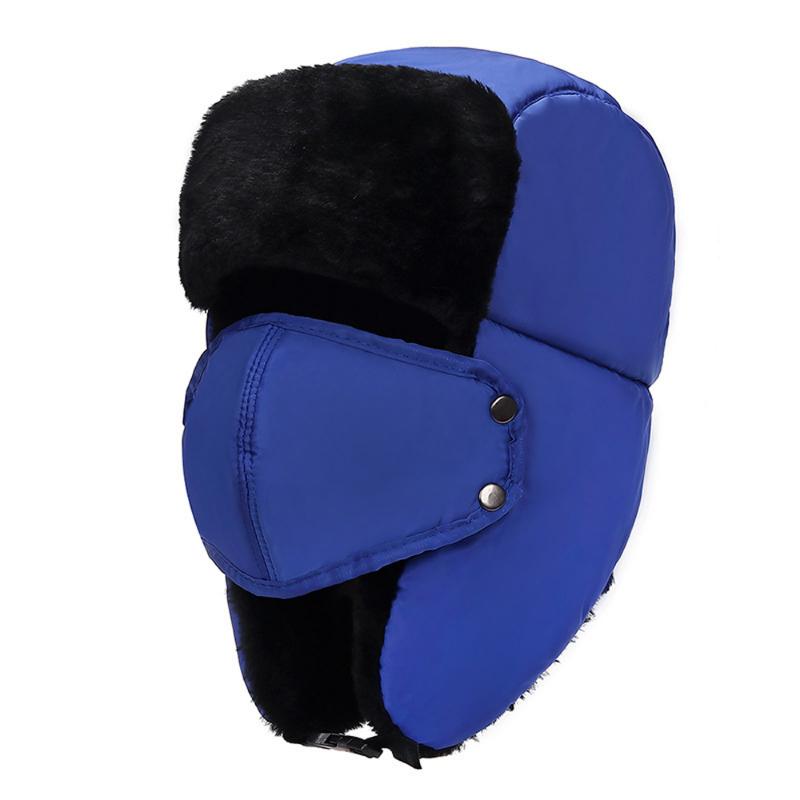 Unisex Winter Earflap Warm Russian Face Mask Ski Cap Outdoor Aviator Trapper Hat