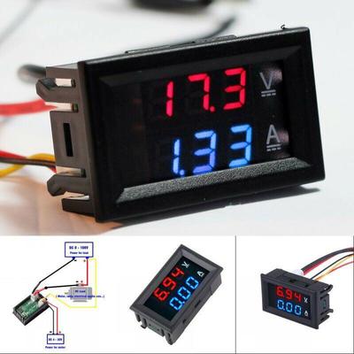 100% Brand New Power Meter DC 100V 10A Digital Dual LED