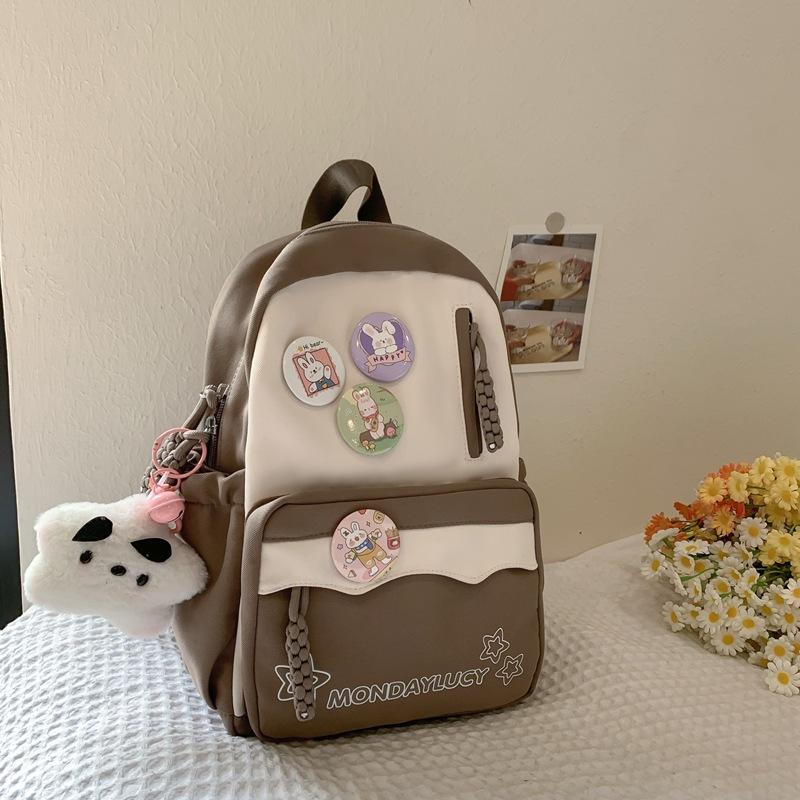 Simple and Versatile Student Backpack Summer New Girls Lightweight Schoolbag College Students Class Outing Backpack