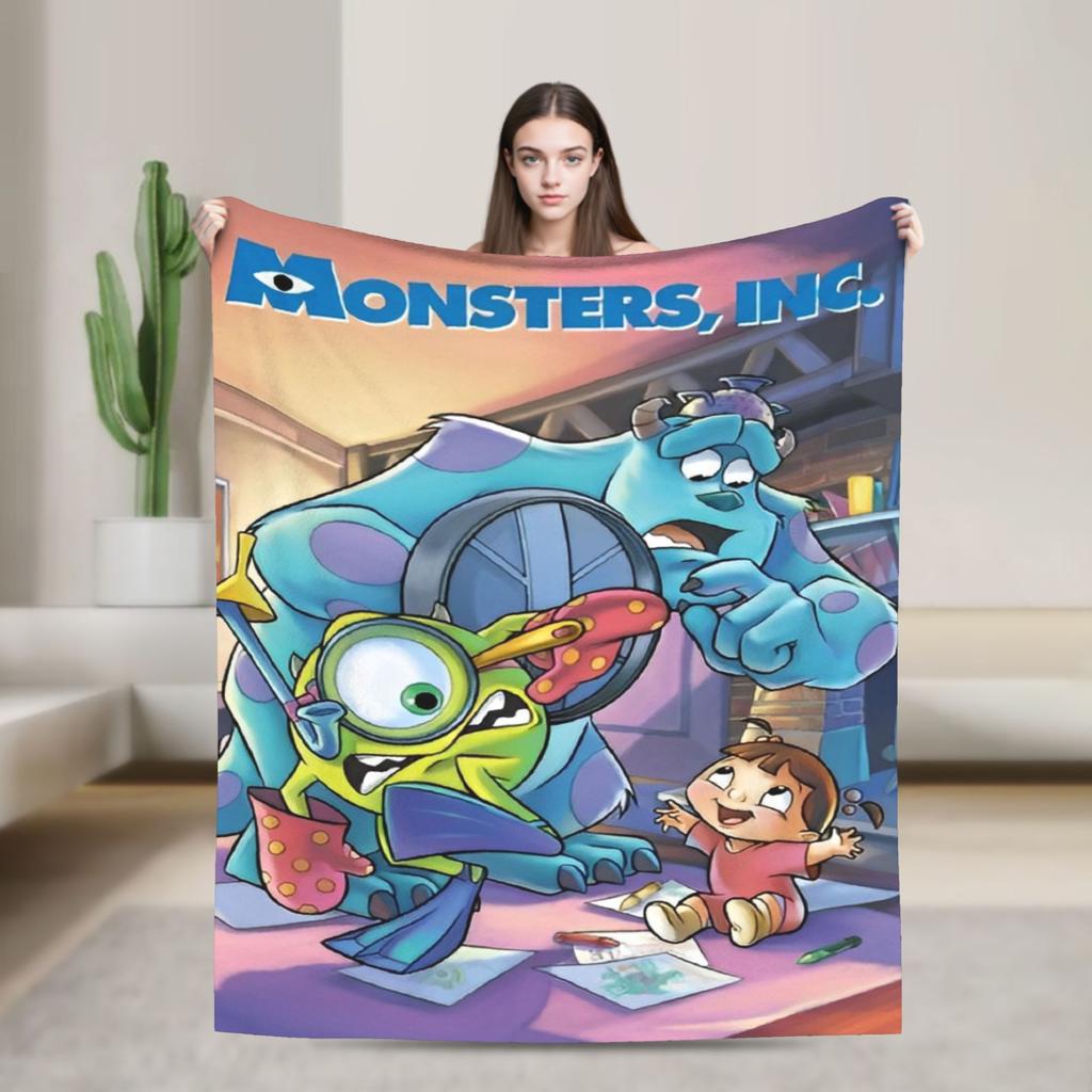 Monsters, Inc. Blankets Cute Cartoon Boo  Flannel Throw Blanket Bedding Couch Decoration Ultra-Soft Warm Bedspreads