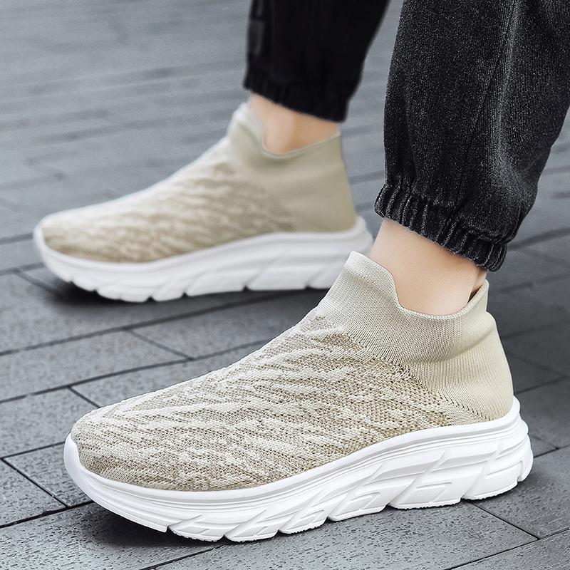 Summer New Fashion Flying Woven Shoes Sneakers Plus Size 35-48 Couples Leisure Sports  One Pedal Lazy Shoes.