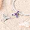 Copper Colorful Pearl Fish Tail Charms Beads Pendant Jewelry Fit Original Bracelet For Women Diy Gift