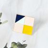 Colorful Geometry Brooch Square Triangle Round Enamel Pins Denim Jackets BackPack Lapel Pin Creative Badge Cartoon Jewelry Gift