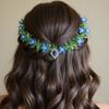 Eleganti Fasce Floreali con Strass e Nastro Regolabile Decorazione per Capelli per Donne Ragazze Occasioni Speciali