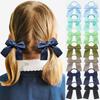 14pcs Ribbon Pigtail Hair Bows Elastic Hair Ties Hair Bands Holders Hair Accessories for Baby Girls Infants Toddler Wholesales