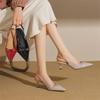Fashion New Summer Sandals Cover Toe Sandals for Women Patent Leather Pointed Toe Sandals Fashion Ladies Office Women Shoes High Heels