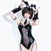 Bunny Girl Cosplay Sexy Chest Open Crotch Erotic Training Temptation Extreme Rabbit Bunny Costume Leotard Disguise High Leg Bold Lingerie Rabbit Ears