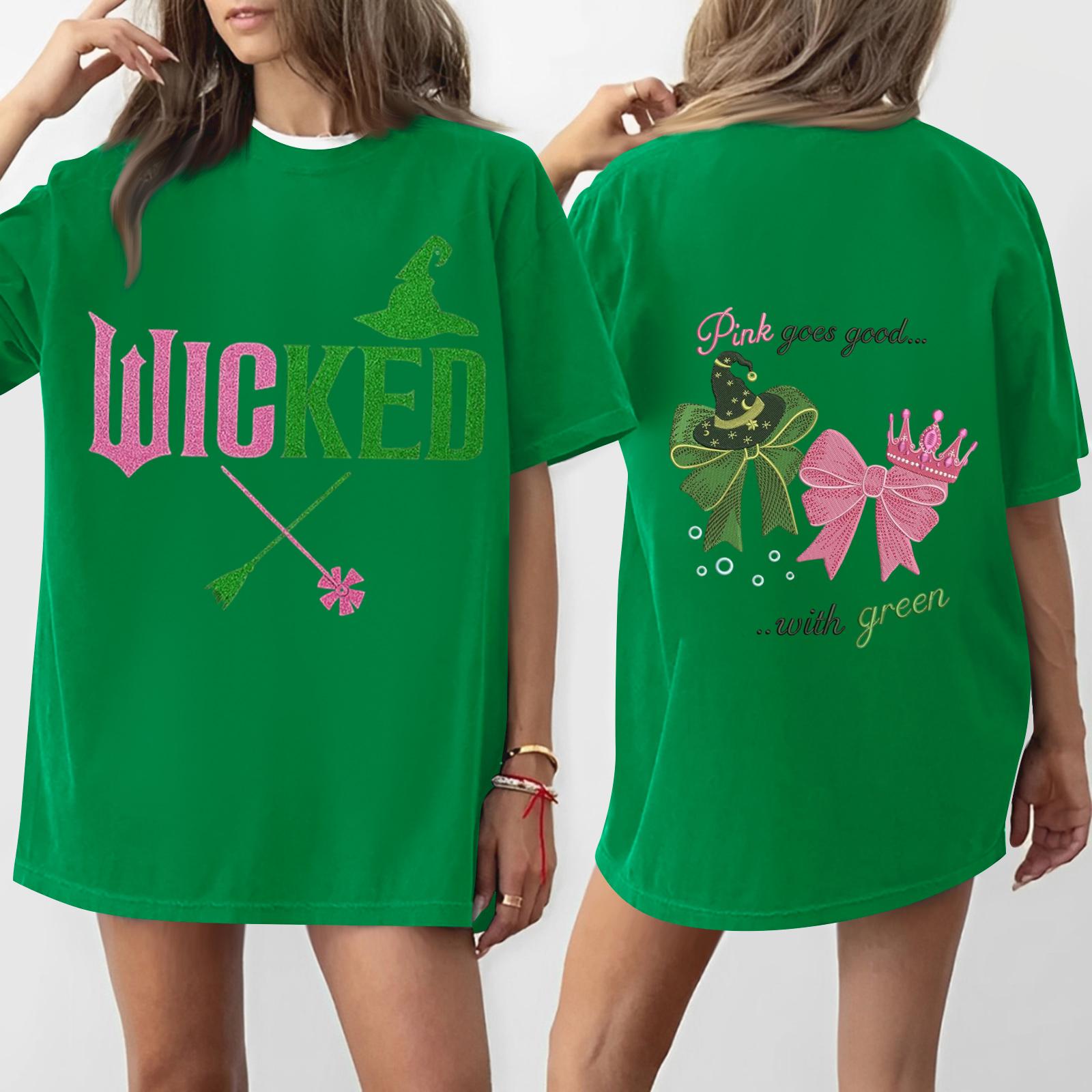 

Women s Casual Fashion Round Neck Printed Short Sleeve T-Shirt Top XL зелений