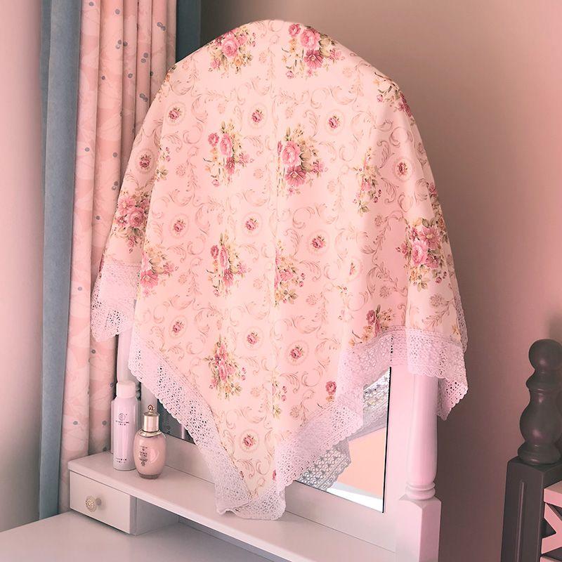 

Зеркало для комода в спальне Ткань от пыли Кружево Для дома Чехол на зеркало Ткань Европейская штора для блокировки света Bauhinia Desktop round mirror cloth:(90*90cm)