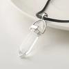 Collana di Cristallo Ciondolo a Forma di Proiettile Quarzo Curativo Gioielli Spirituali per Uomini Donne Uso Quotidiano e Casual