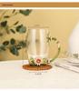 Chrysanthemum Enamel Glass Tea Cup - Lead-Free Crystal Coffee Cup Gift