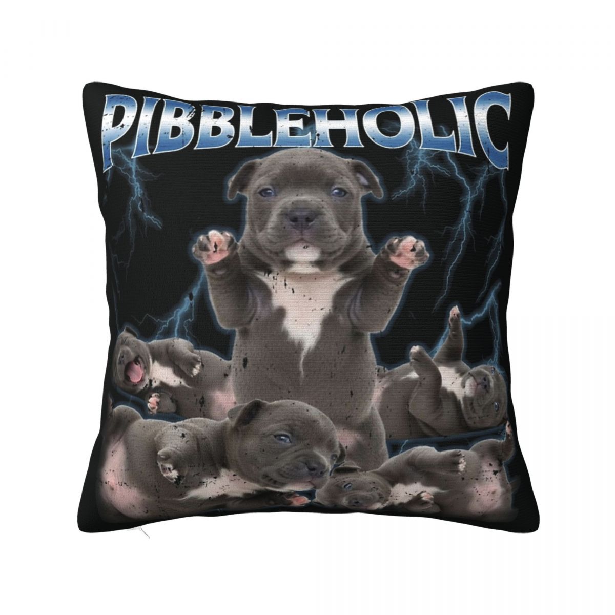 Pibbleholic Pibble Dog Meme Wash Ma Belly Pillow Cover Novelty Pillow Case Cushion Cover Pillowcases For Living Room Chair 12x12Inch