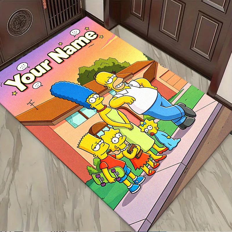 Name Custom Cartoon The Simpsons Carpet Rug for Living Room Bedroom Home Sofa Decoration,Kids play Non-slip Floor Mat