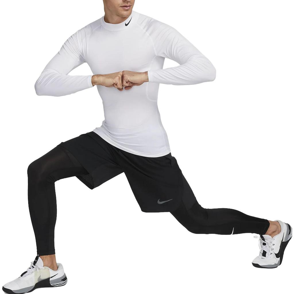 Nike Pro Dri-FIT Fitness Mock-Neck Long-Sleeve T-Shirt White FB7909-100