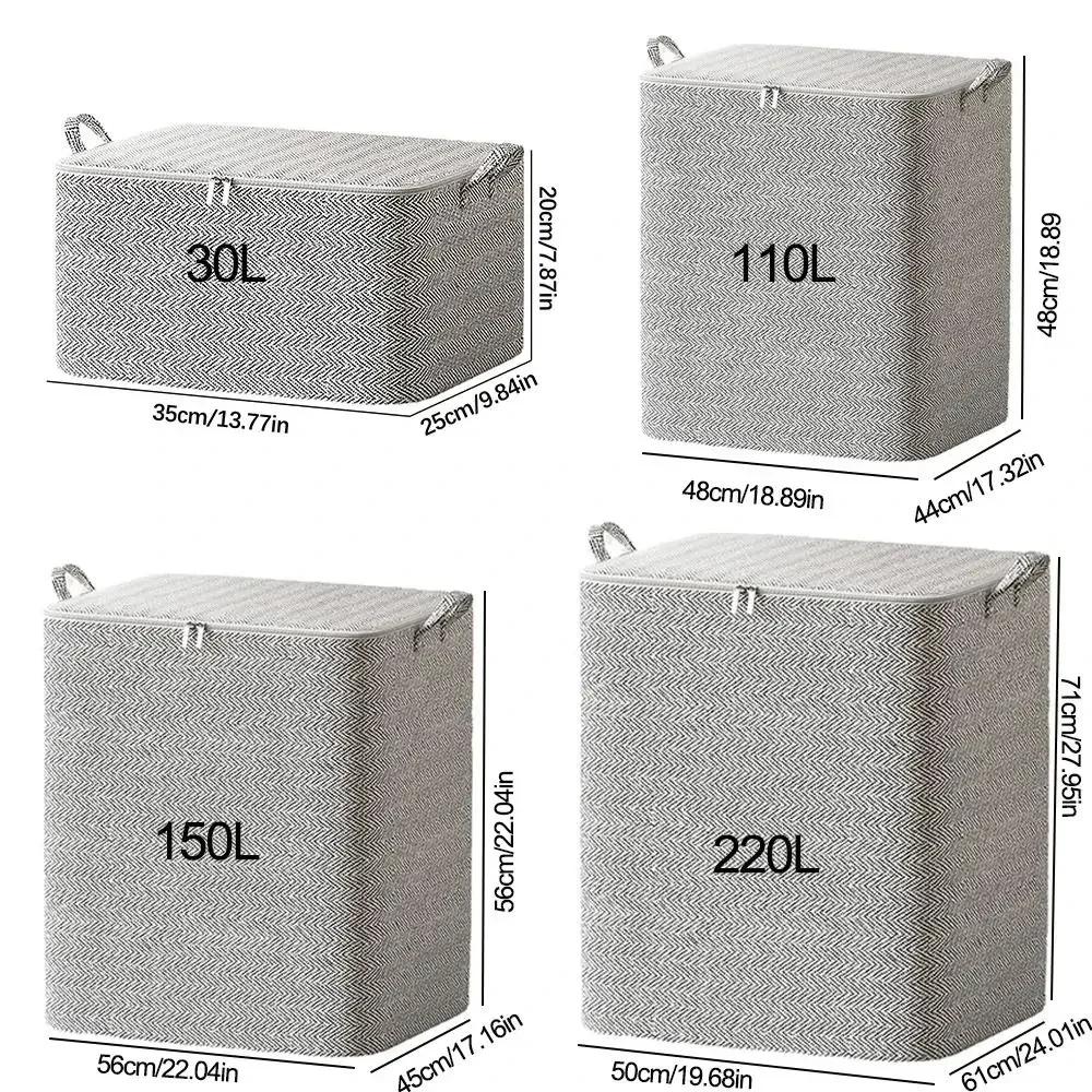 Quilt Storage Bag Large Capacity Duvet Blanket Foldable Sorting Bags Waterproof Dustproof Clothes Organizer Household Moving Bag