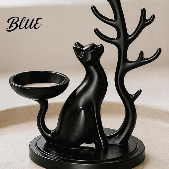 Small Countertop Organizer Cute Cat Tree Branch Jewelry Organizer 3D Printed Earring Bracelet Hair Necklace Display Rack Tie Storage Holder,