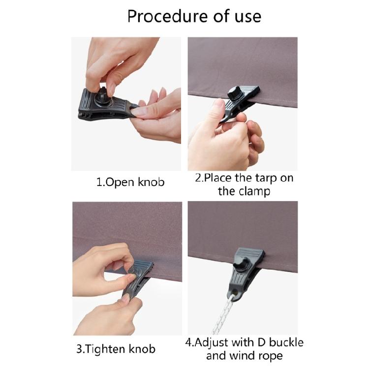 10Pcs Tarp Clips Pool Cover Clips Tent Fasteners Holder for Awnings, Camping
