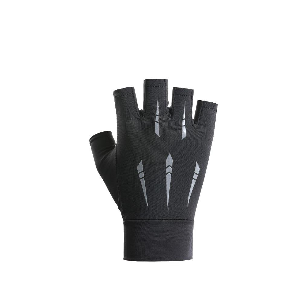 

Latest ice silk sunscreen gloves for men and women two fingers breathable and thin fishing High Quality Durable Construction Practical Daily Use average size
