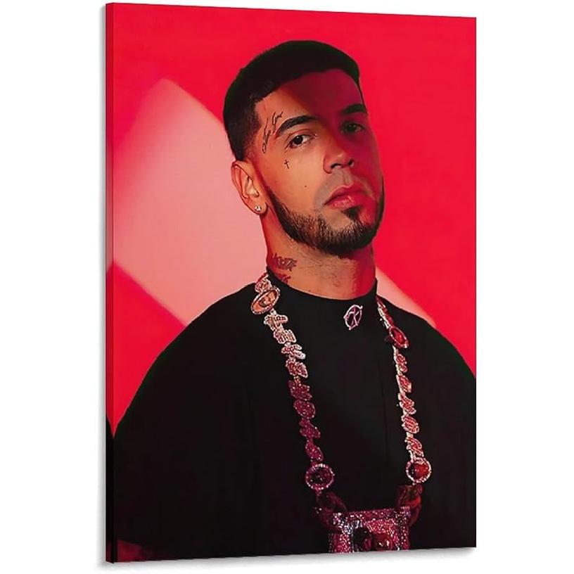 Anuel AA Cool Music Young Photo Poster Canvas Wall Art Posters For Room Aesthetic And Decor 10Poster For Living Room Bedroom Office Decor 08x12inch(20x30cm)