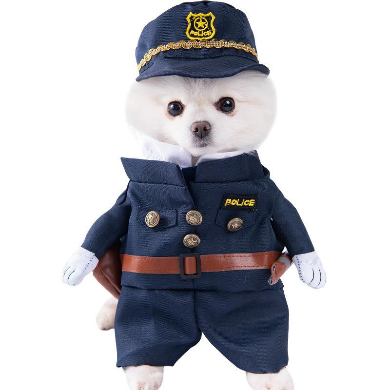 

Halloween dog clothes for small dogs, funny and quirky transformation outfits, creative clothing for Teddy cats, pet apparel S темно-синий