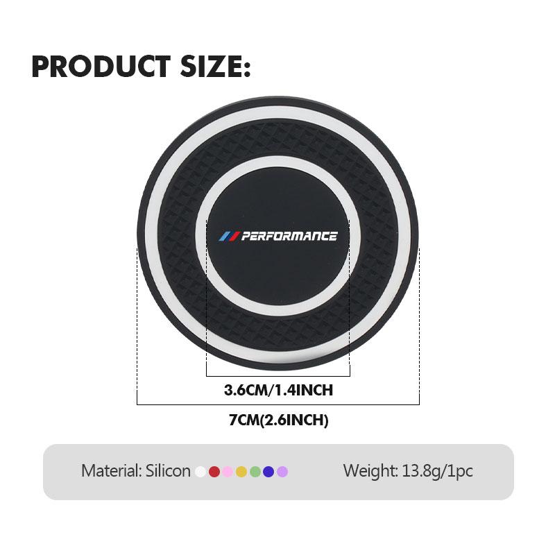 For BMW 2pcs Car Auto Cup Holder Anti Slip Coasters Universal Interior Accessories X1 X2 X3 X4 X5 X6 X7 G20 G30 6GT E46 E90 E60