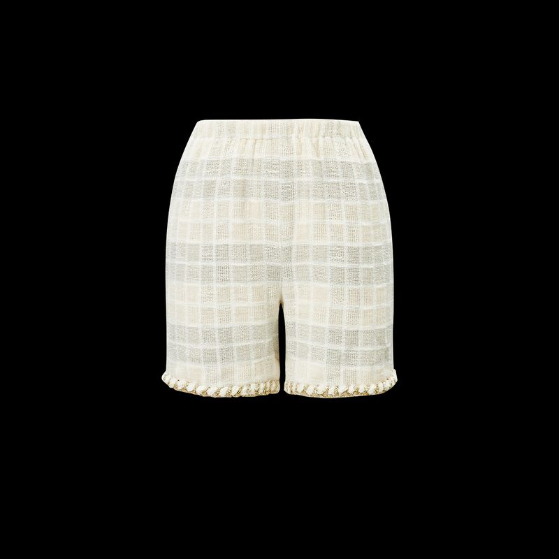 Blacknini Yinhuafu/Montian Avenue Italy PLT Double C Tweed Outwear Vest Shorts Skirt