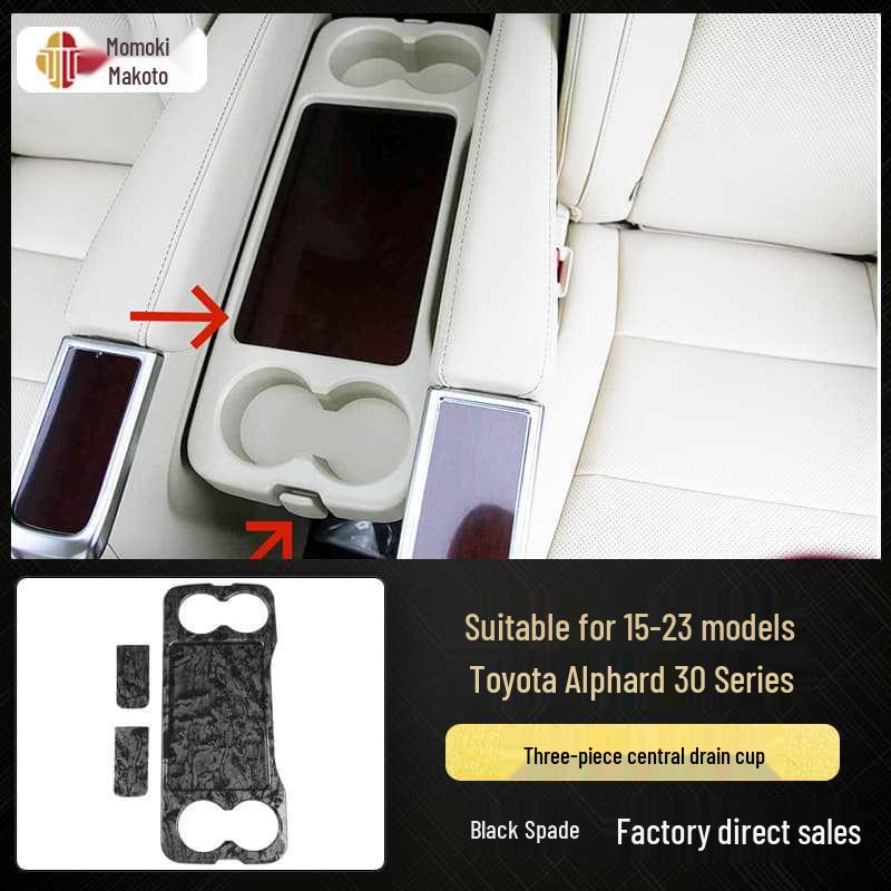 Carbon Fiber Interior Stickers for 15-23 Alphard Vellfire 30 Series, Scratch-Resistant