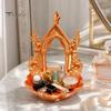 Macaron Color Jewelry Tray Storage Tray, with Gothic Arch Pearlescent Design, Organizer Themed Organizer, for Rings Earrings Necklaces Dressing Table